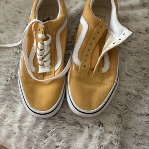 Vans Yellow and White Women's Sneakers